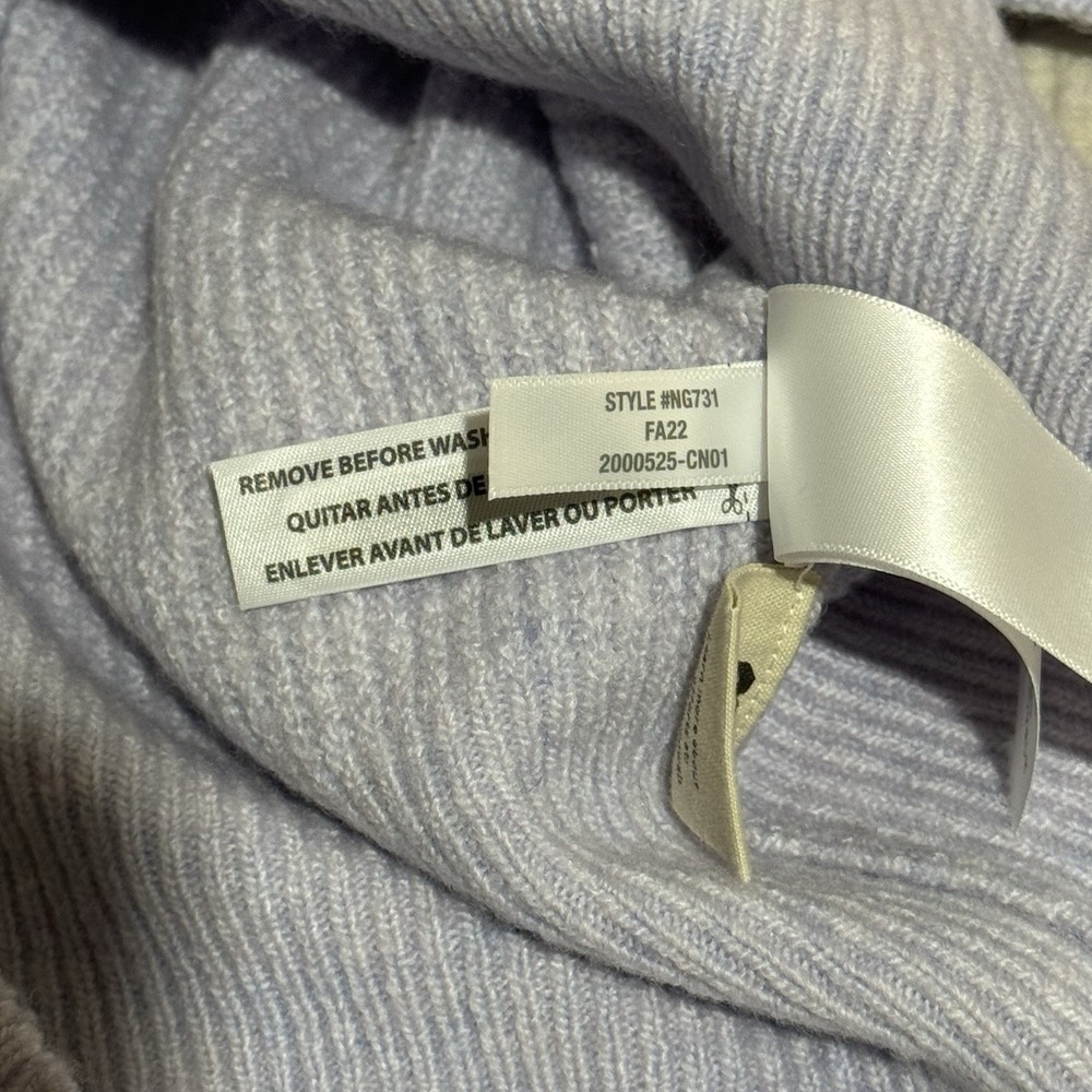 Madewell Womens Small Square Neck Sweater Lavender Purple Puff Sleeve Wool Blend - Picture 7 of 7